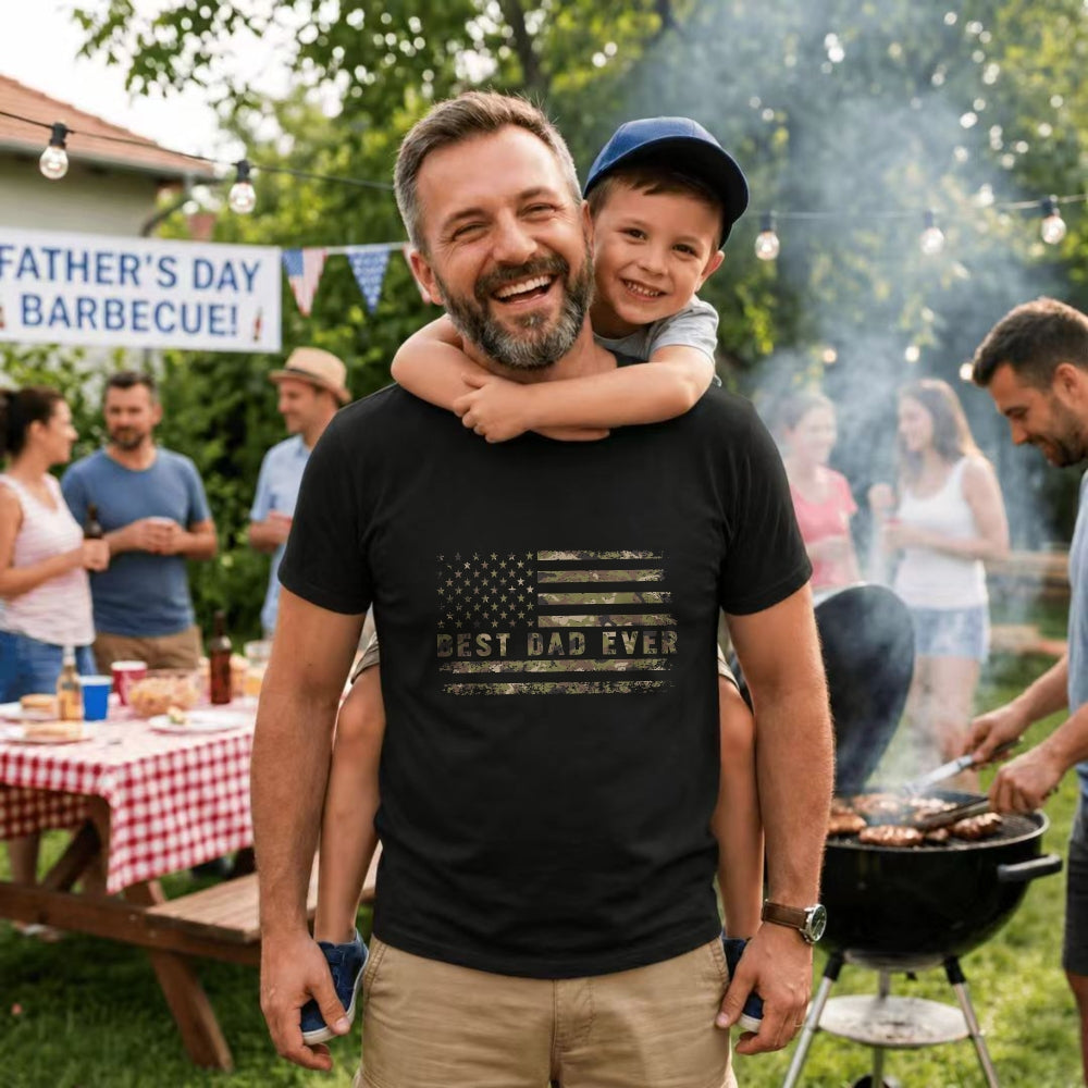 American Flag Camo Best Dad Ever Classic T-Shirt