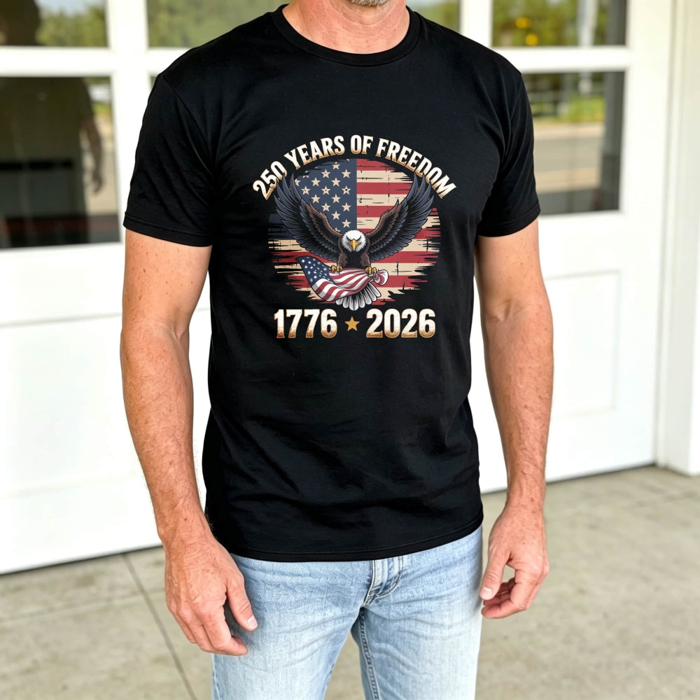 Patriotic Eagle American Flag 250 Years Of Freedom 1776 2026 Classic T-Shirt