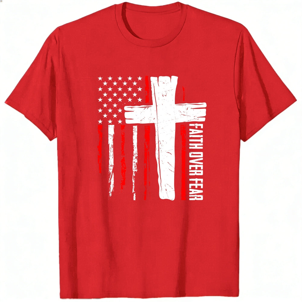 American Flag Cross Design Classic T-Shirt