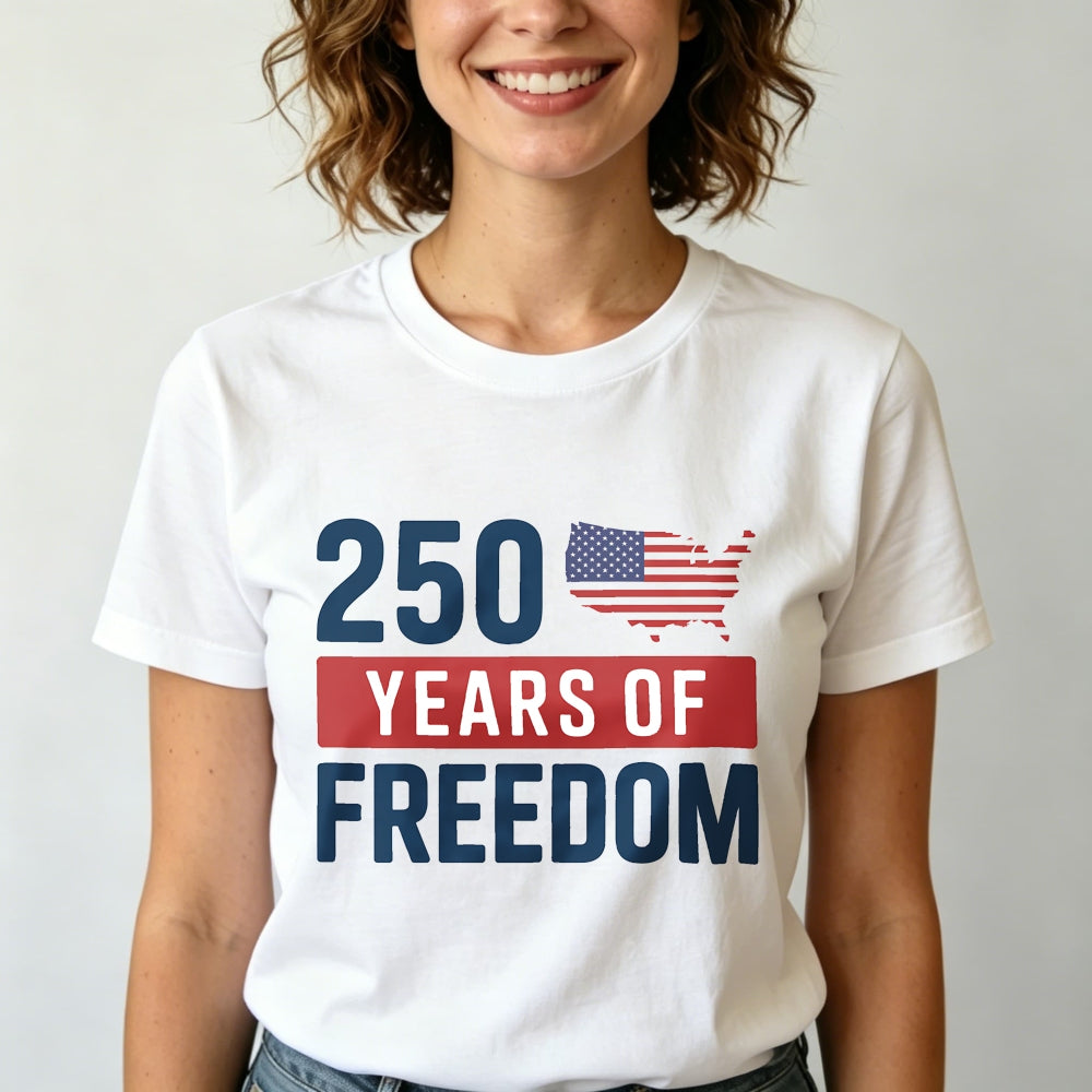 Patriotic American Flag 250 Years Of Freedom Classic T-Shirt