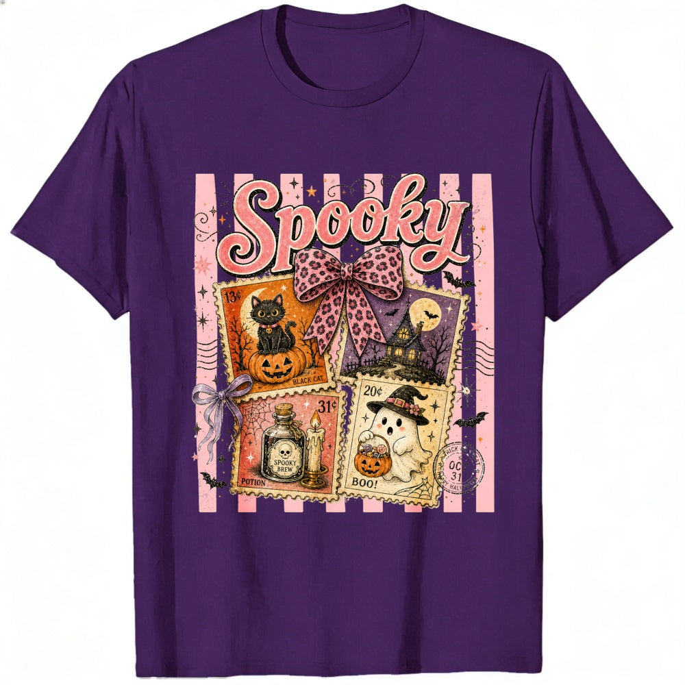 Vintage Halloween Spooky Stamps Classic T-Shirt