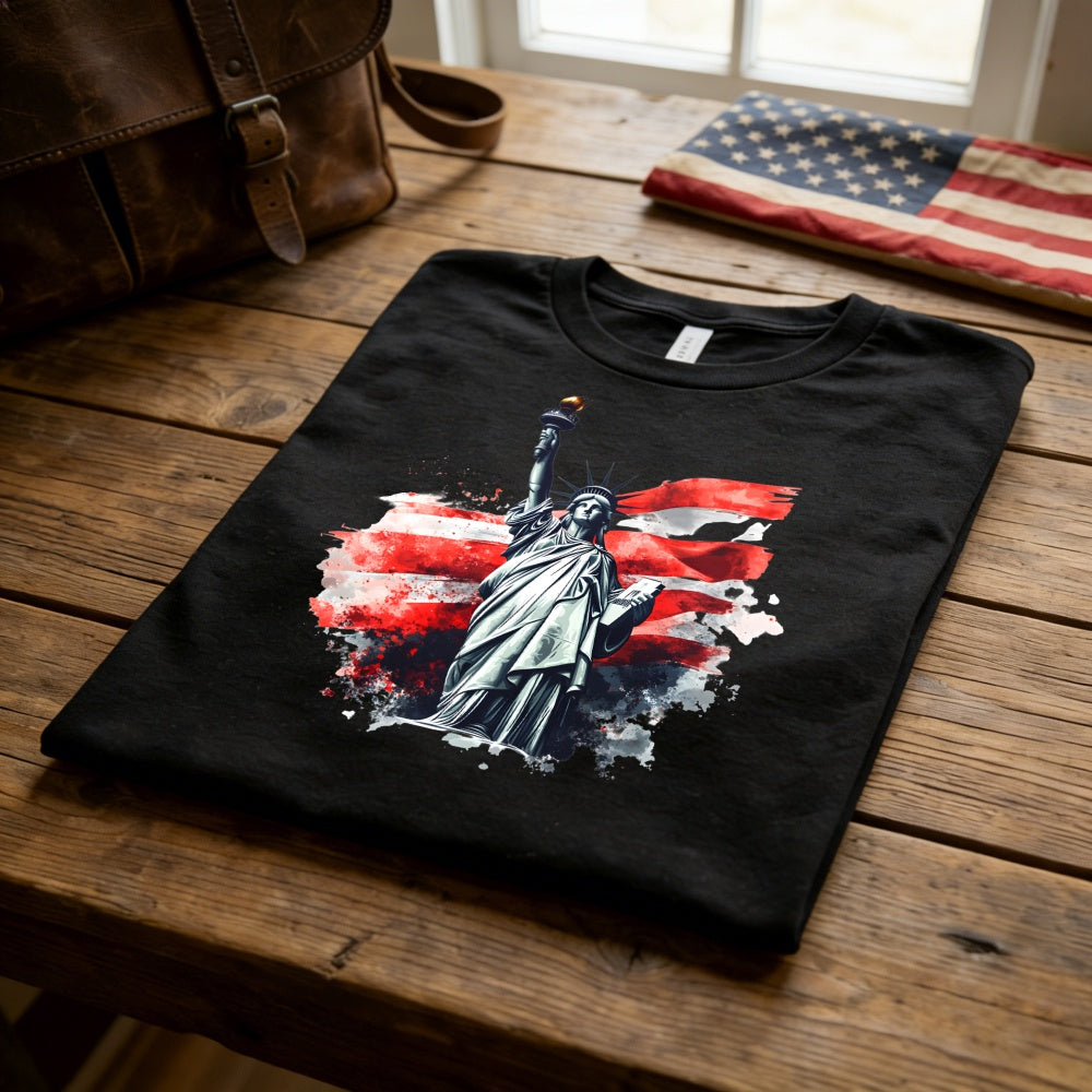 Patriotic American Flag Statue Of Liberty Classic T-Shirt
