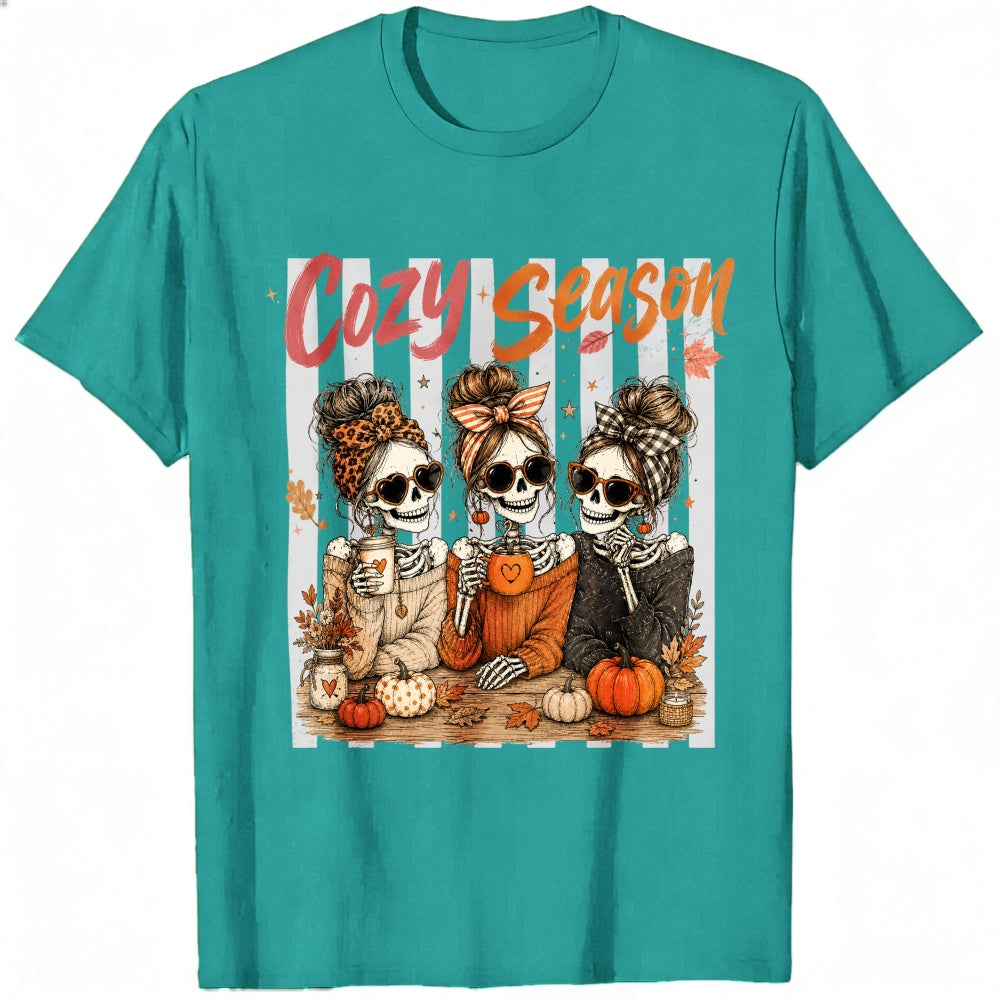Cozy Autumn Skeletons Girls Pumpkin Spice Classic T-Shirt