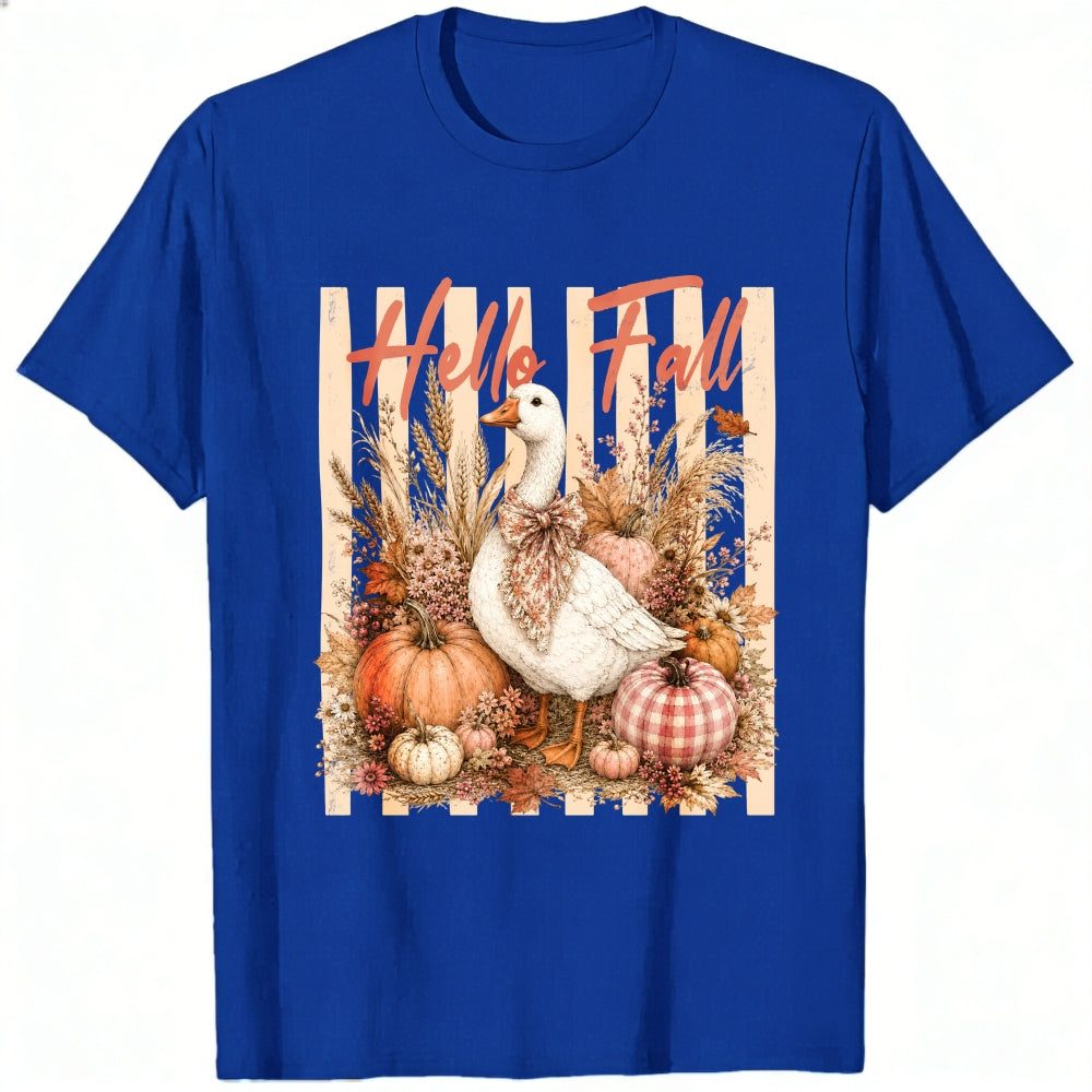 Fall Harvest Goose Hello Fall Classic T-Shirt