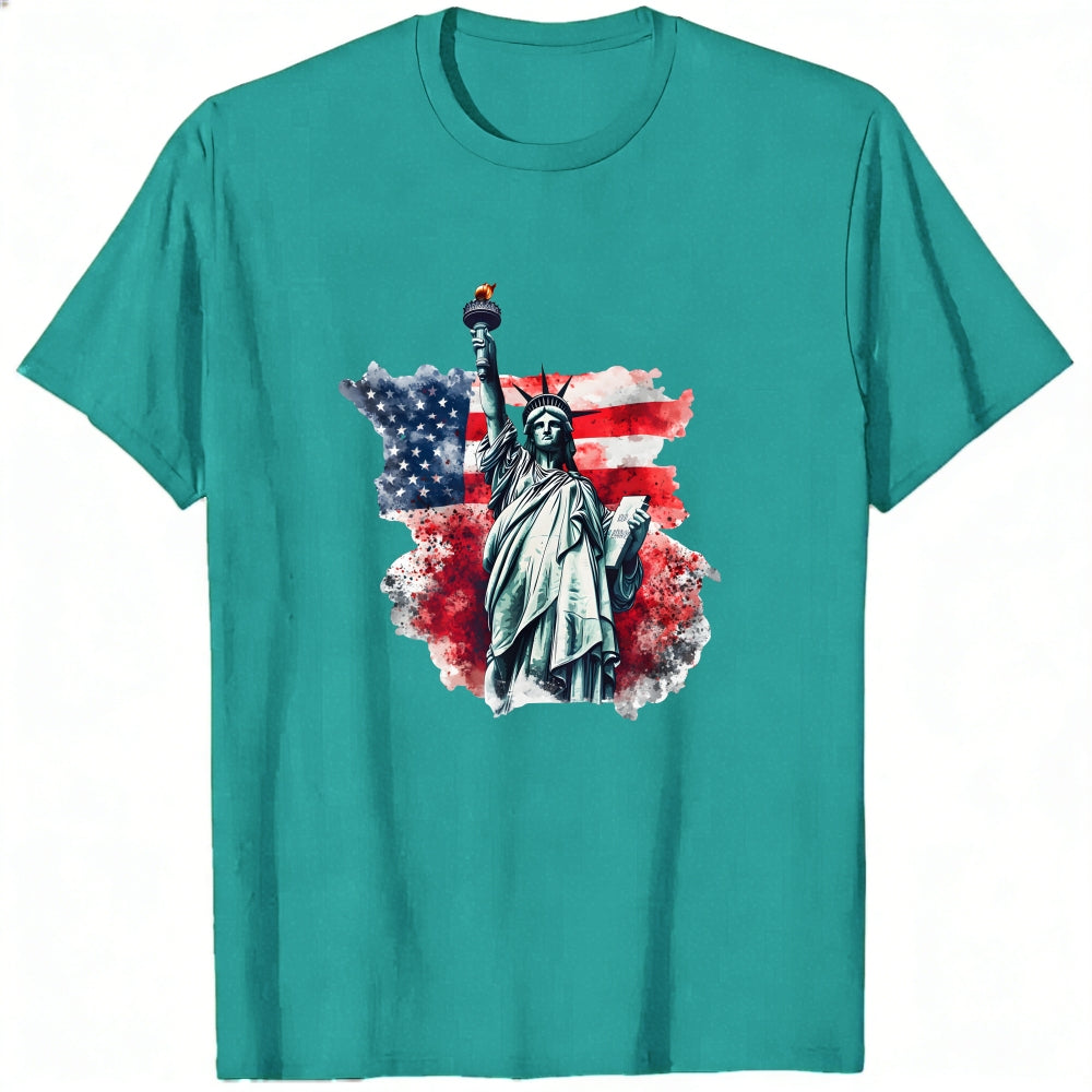Patriotic American Flag Statue Of Liberty Classic T-Shirt