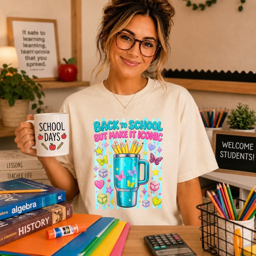 Cute Back To School But Make It Iconic Pencil Cup Classic T-Shirt