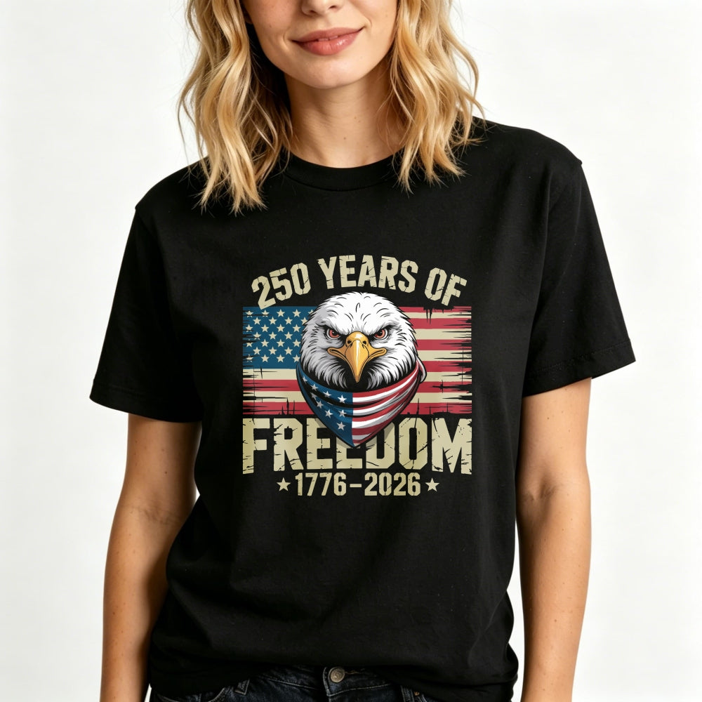 Patriotic Eagle American Flag Classic T-Shirt 250 Years Of Freedom 1776 2026