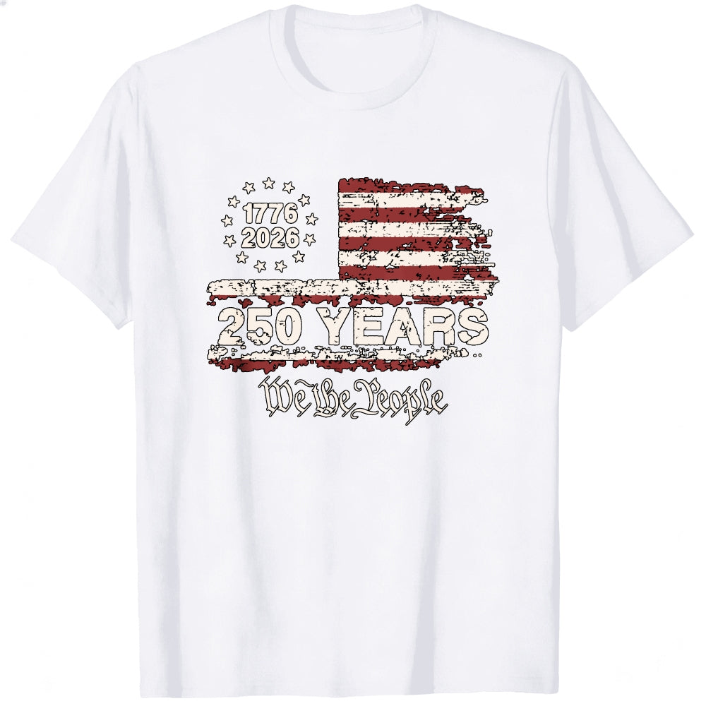 Patriotic American Flag Design Classic T-Shirt 250 Years We The People 1776 2026