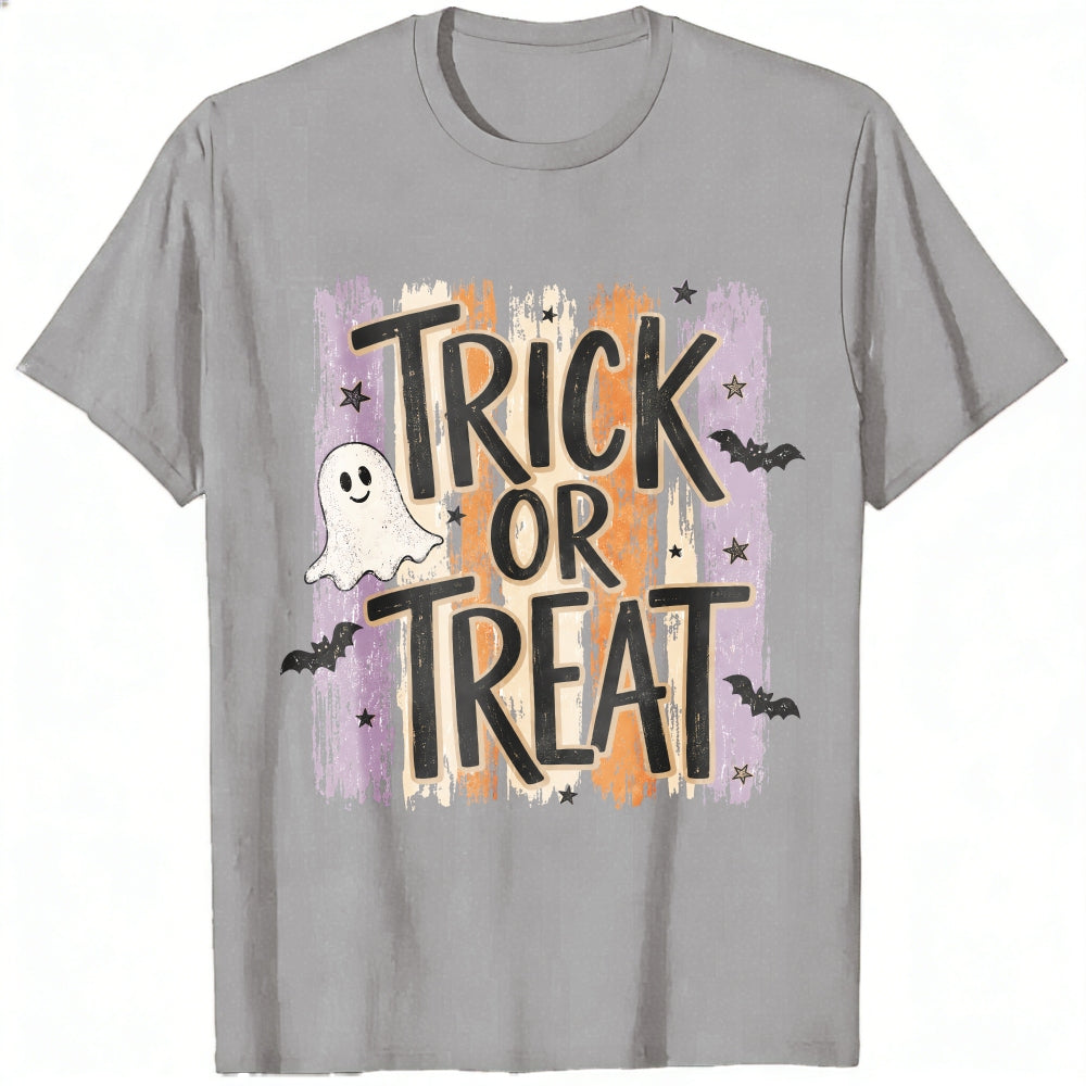Halloween Trick Or Treat Ghost Bat Classic T-Shirt
