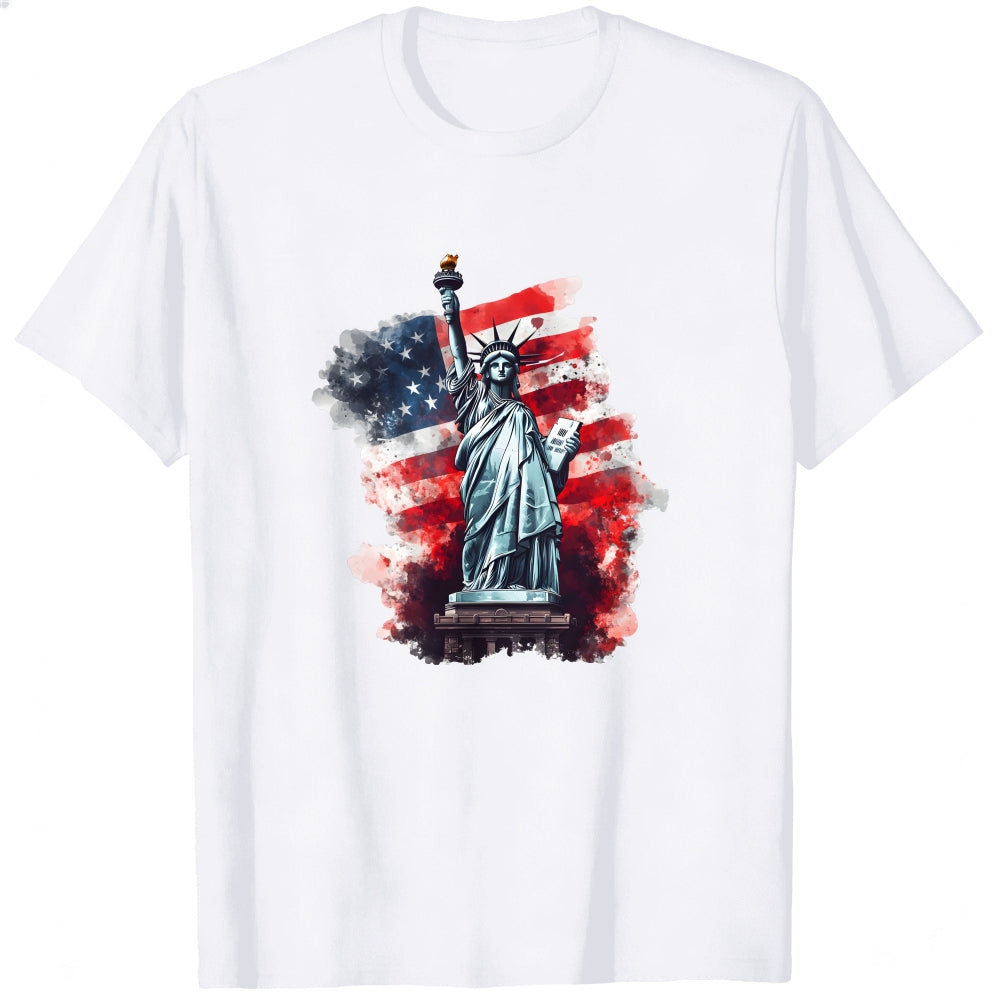 American Flag Statue Of Liberty Classic T-Shirt
