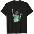 Graphic Design Classic T-Shirt Statue Of Liberty With Sunglasses And Peace Sign