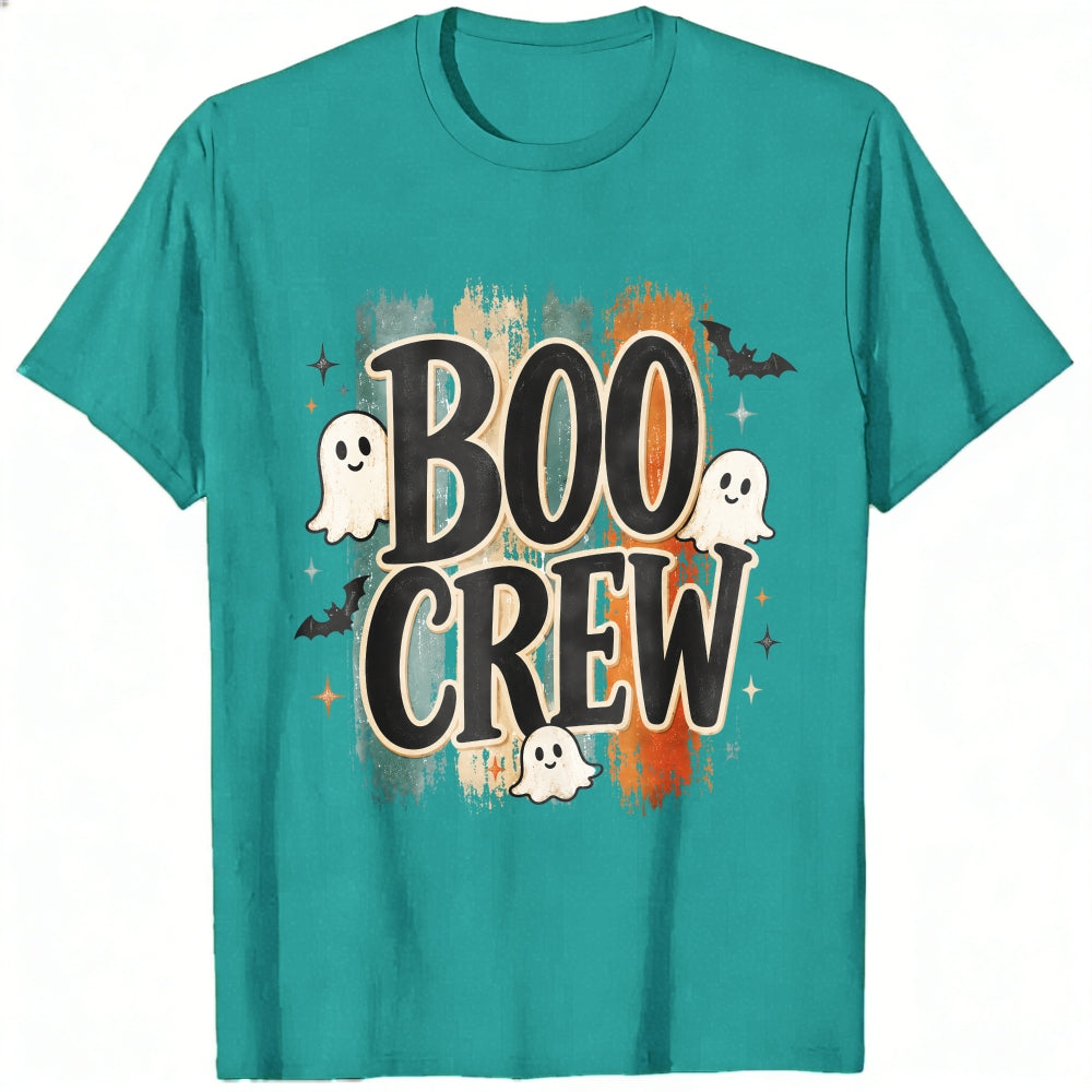 Halloween Retro Boo Crew Ghosts Bats Classic T-Shirt