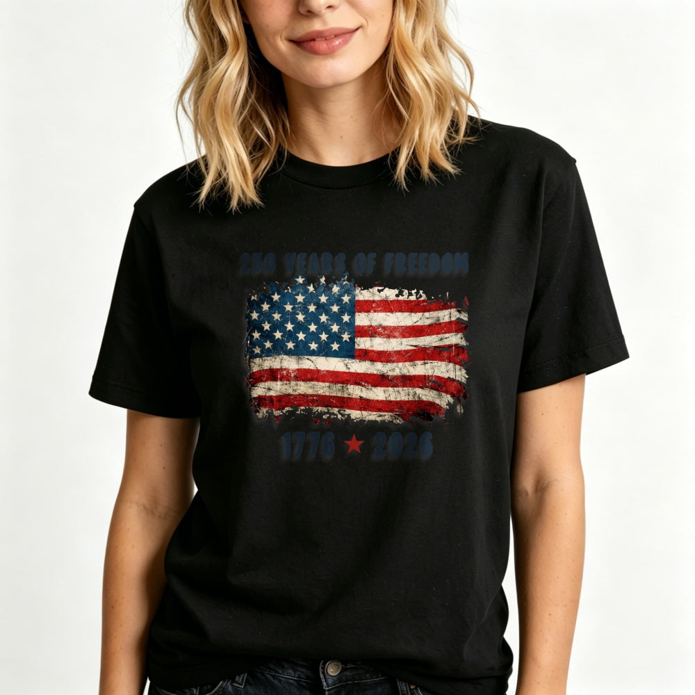 Patriotic American Flag Design Classic T-Shirt 250 Years Of Freedom 1776 2026