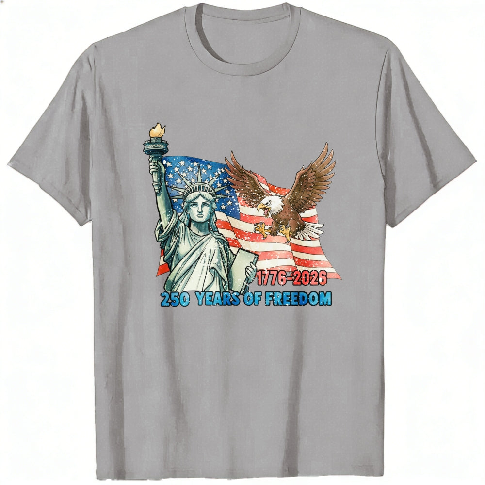 Patriotic American Flag Statue Of Liberty Eagle Classic T-Shirt 250 Years Of Freedom 1776 2026