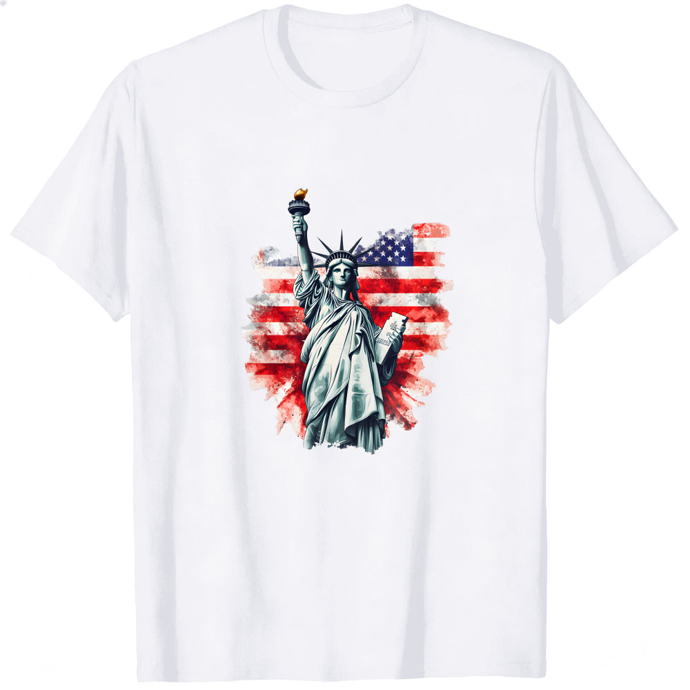 American Flag Statue Of Liberty Classic T-Shirt