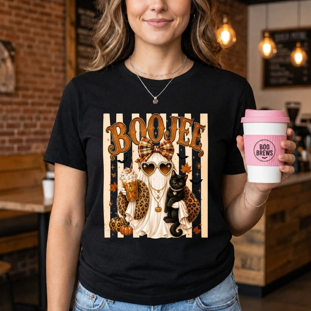 Funny Booje Ghost Leopard Print Halloween Classic T-Shirt