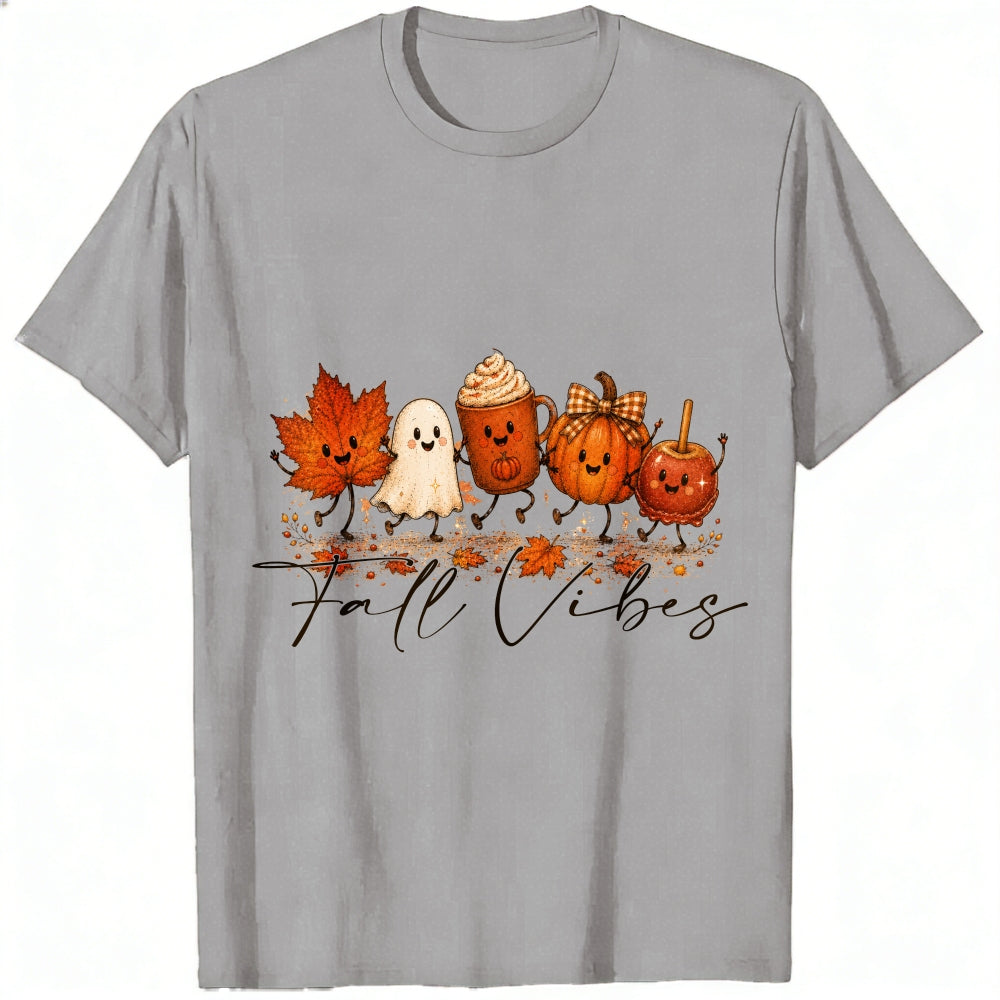 Cute Autumn Kawaii Characters Fall Vibes Classic T-Shirt