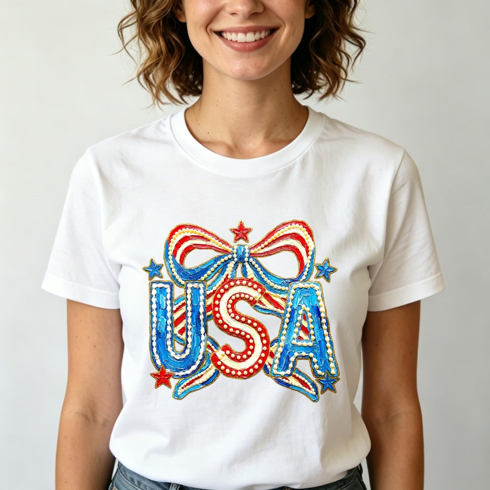 Patriotic Usa Flag Design Classic T-Shirt