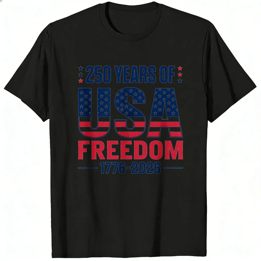 Patriotic American Flag Design Classic T-Shirt 250 Years Of Usa Freedom 1776 2026