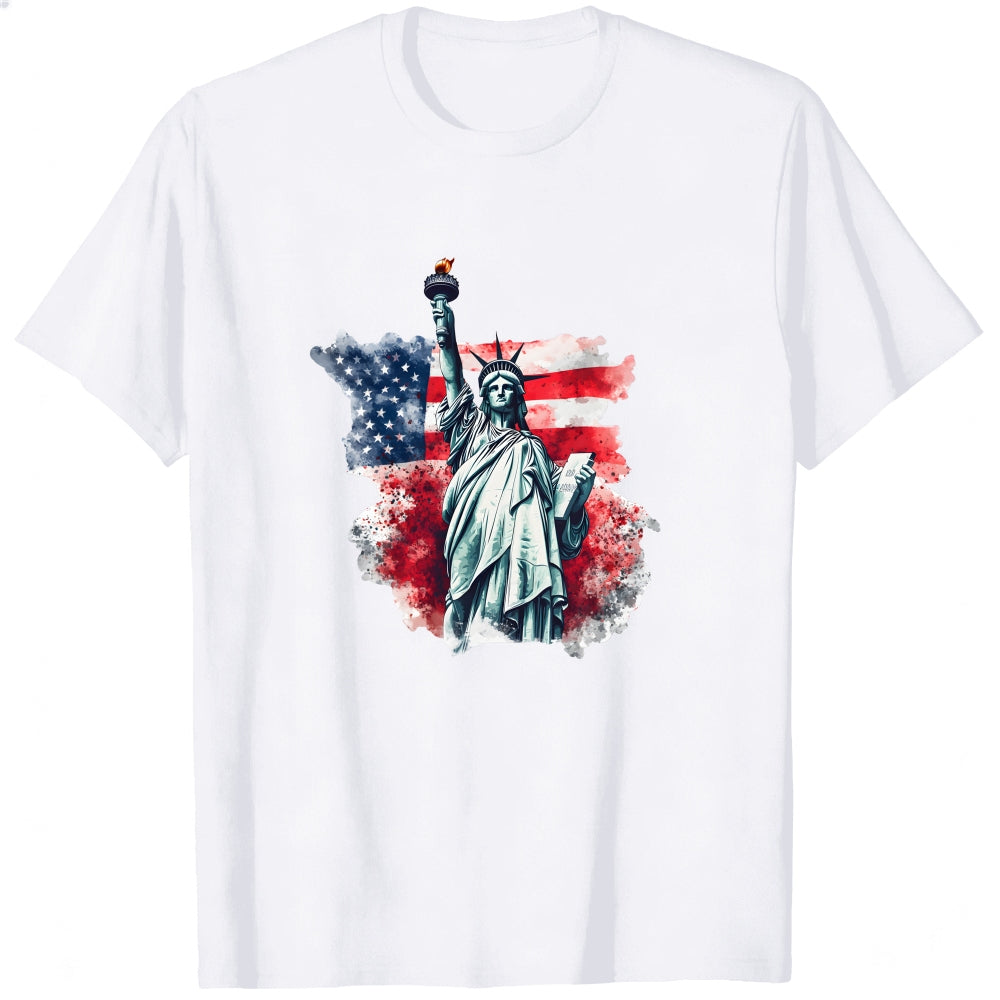 Patriotic American Flag Statue Of Liberty Classic T-Shirt