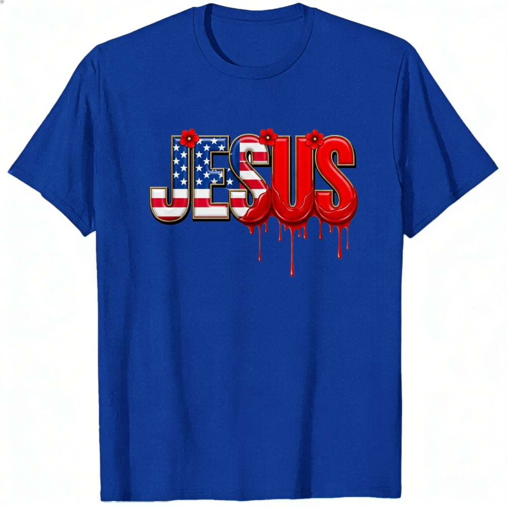 Patriotic Jesus American Flag Classic T-Shirt