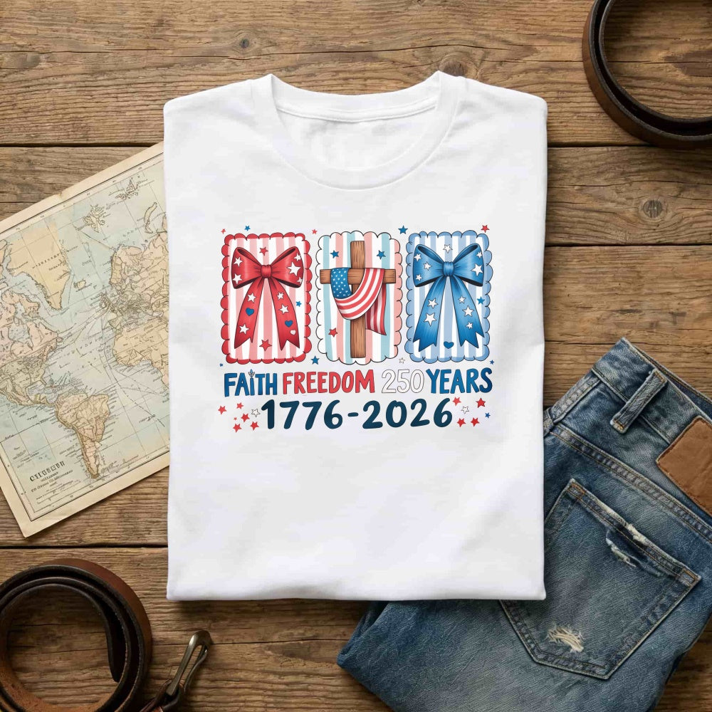 Patriotic Faith Freedom 250 Years 1776 2026 Classic T-Shirt