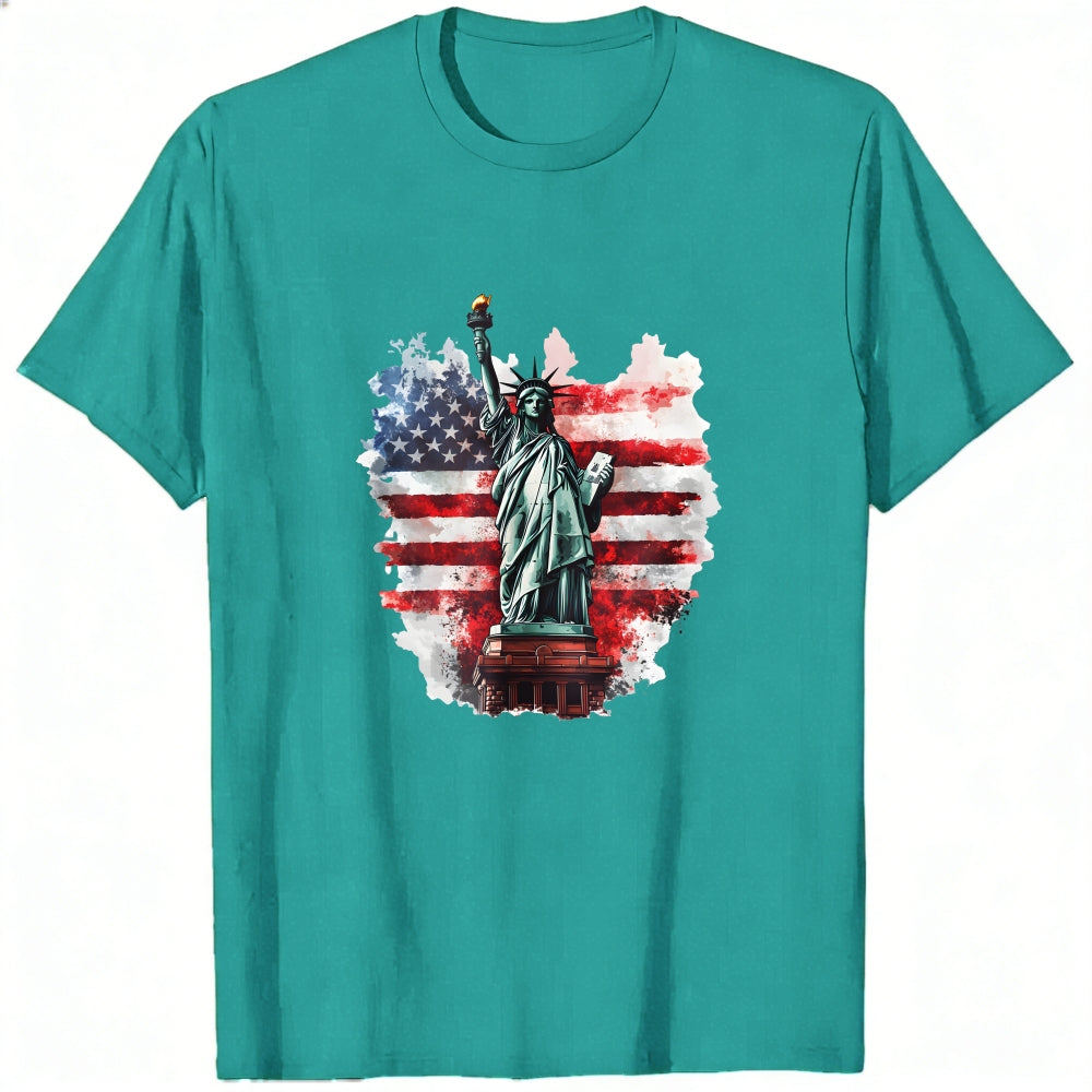 American Flag Statue Of Liberty Classic T-Shirt