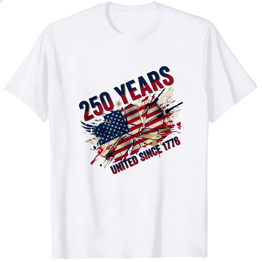 Patriotic American Flag Design Classic T-Shirt 250 Years United Since 1776