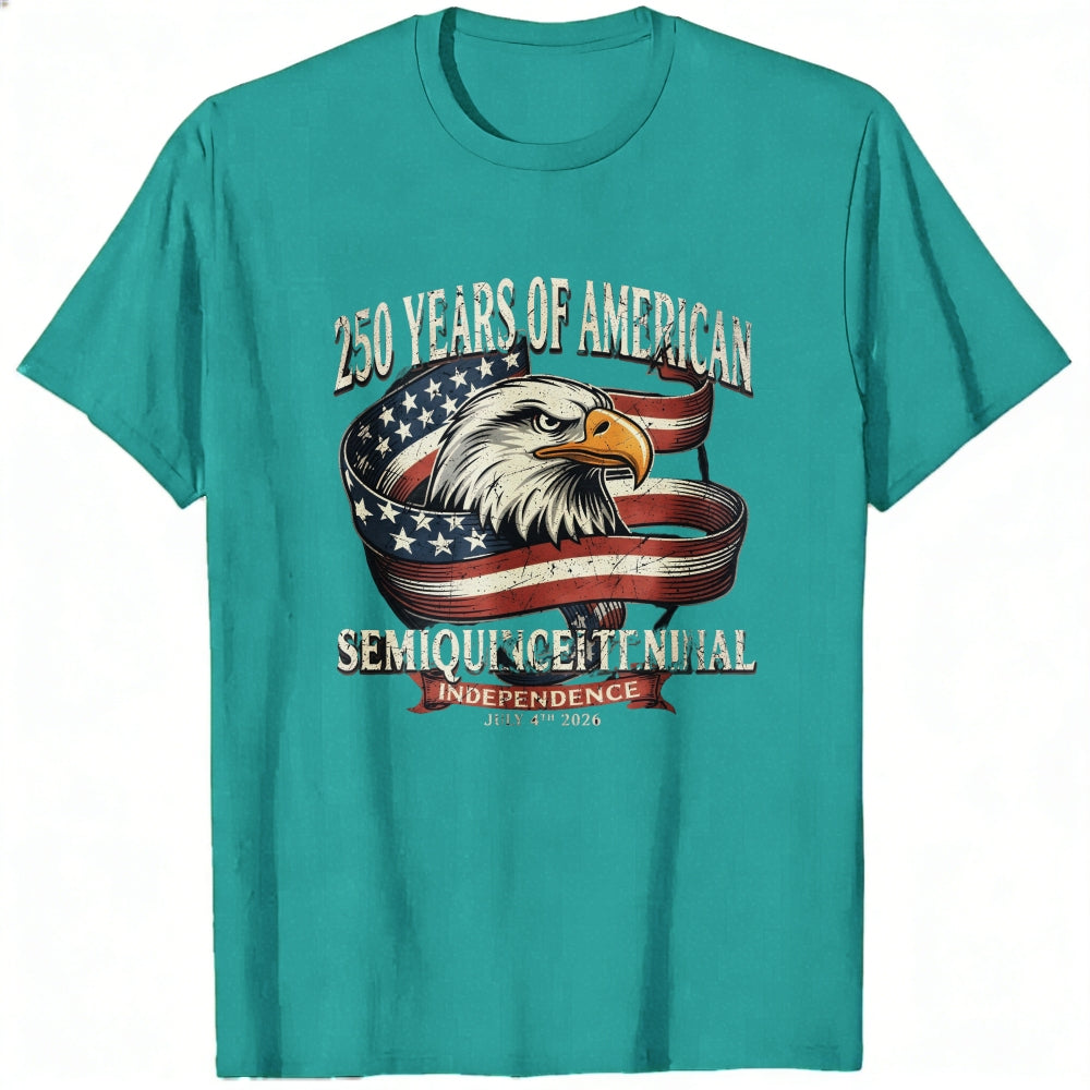 Patriotic American Eagle Design Classic T-Shirt 250 Years Of American Semi Quincentennial Independence July 4th 2026