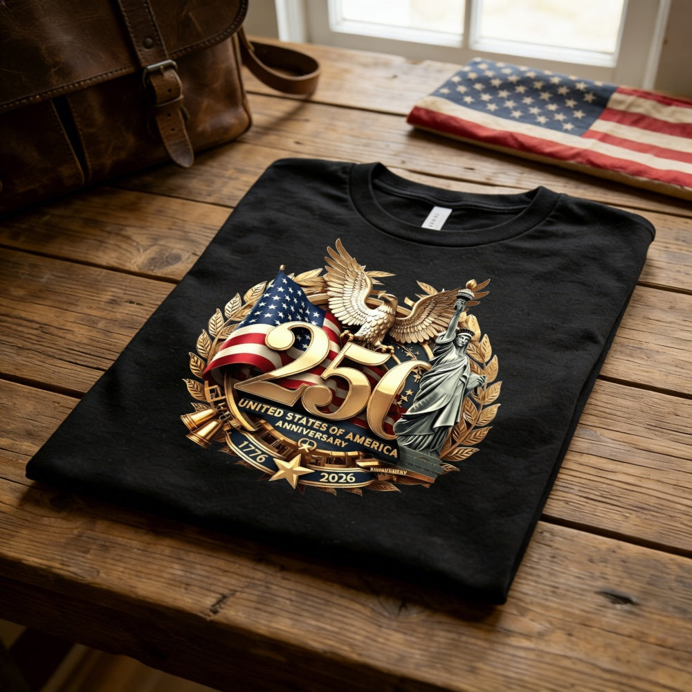 Patriotic American Eagle And Statue Of Liberty Classic T-Shirt 250th Anniversary United States Of America 1776 2026