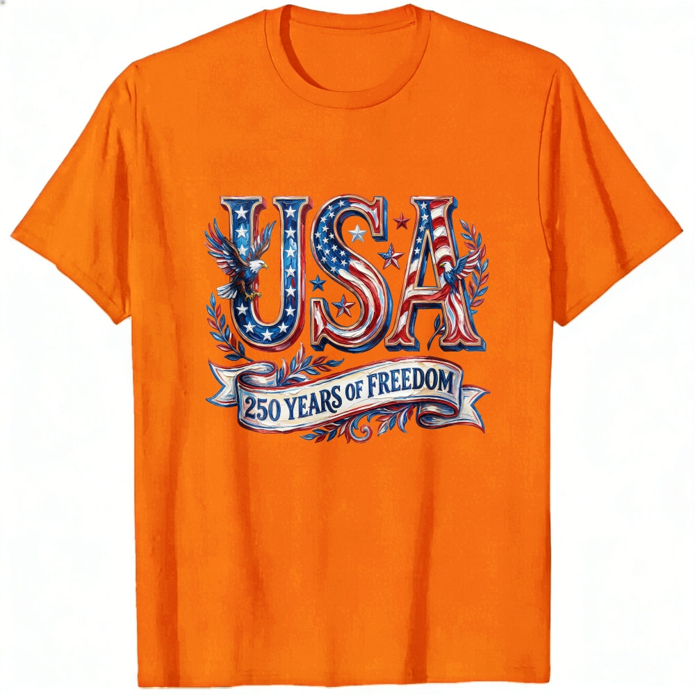 Patriotic American Flag Design Classic T-Shirt Usa 250 Years Of Freedom
