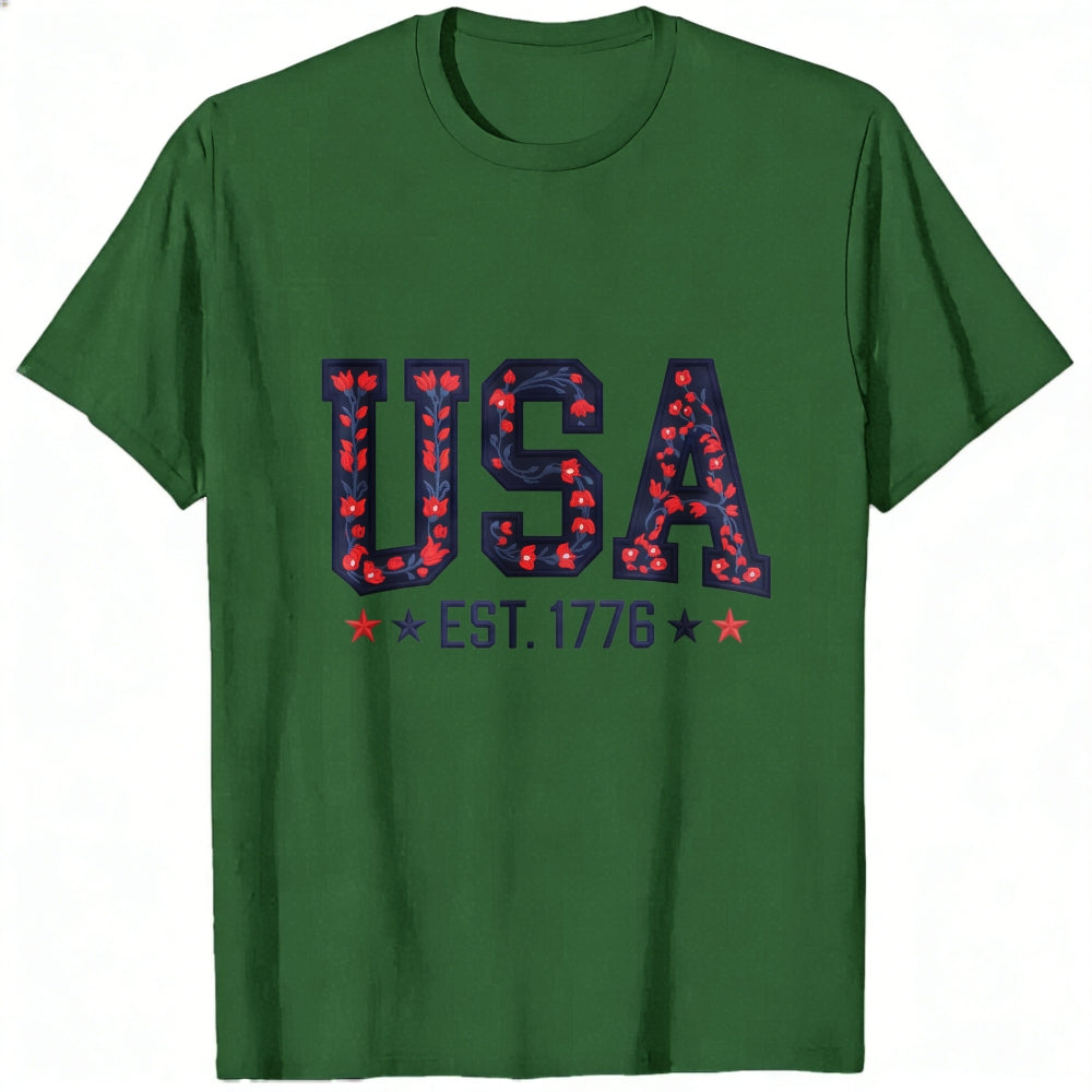 Patriotic Usa Flag Pattern Classic T-Shirt
