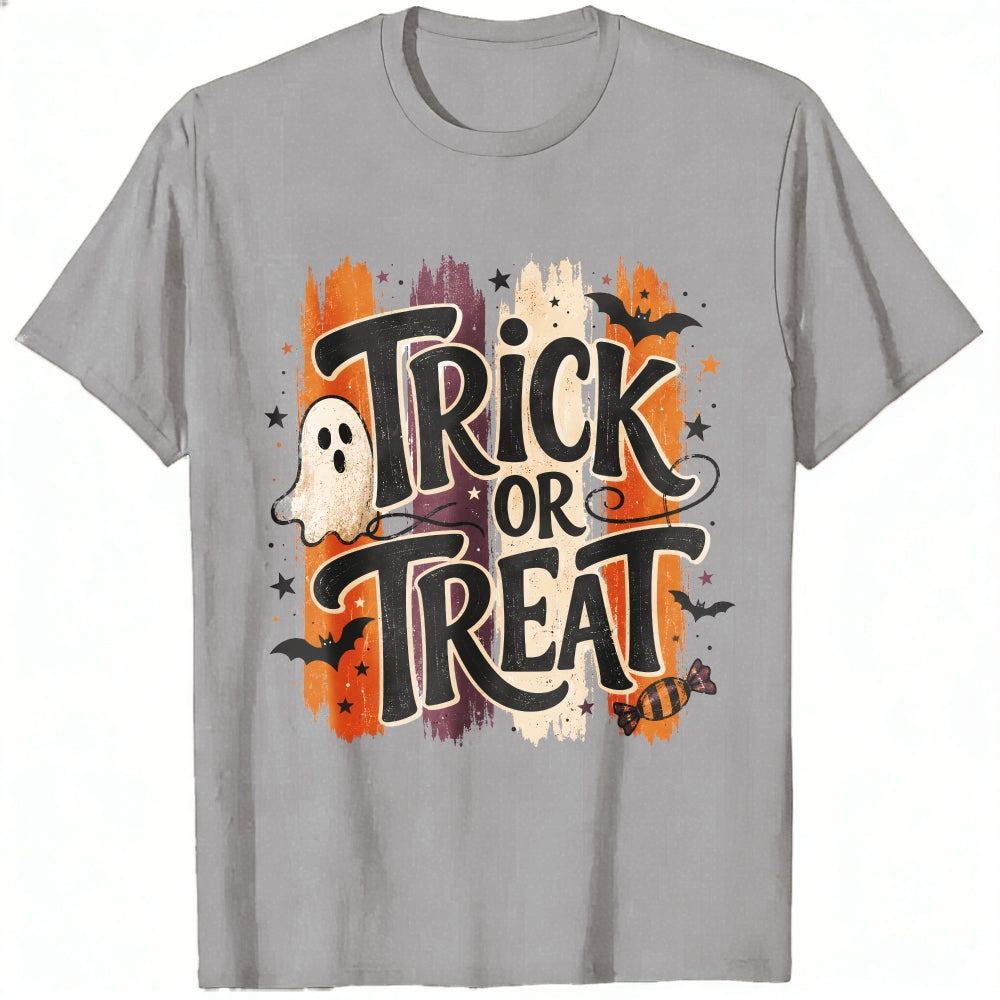 Halloween Vintage Trick Or Treat Ghost Bat Classic T-Shirt