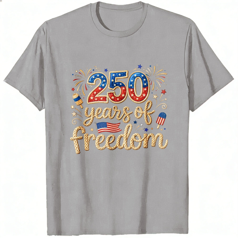 Patriotic American Flag Fireworks 250 Years Of Freedom Classic T-Shirt