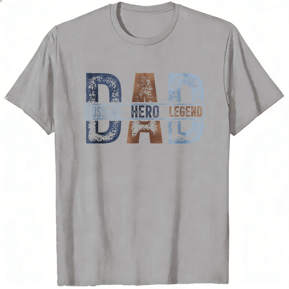 Graphic Print Classic T-Shirt Dad Husband Hero Legend
