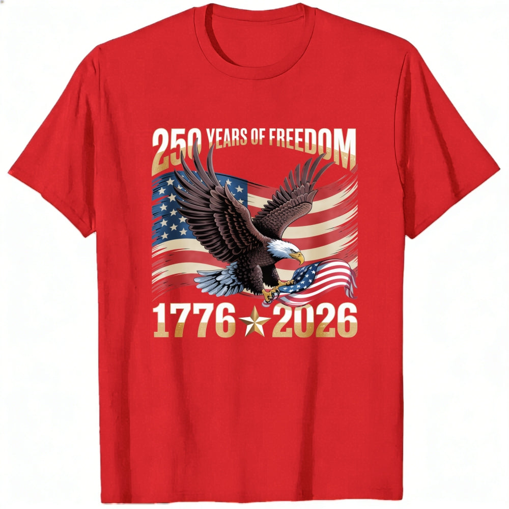 Patriotic Eagle American Flag 250 Years Of Freedom 1776 2026 Classic T-Shirt