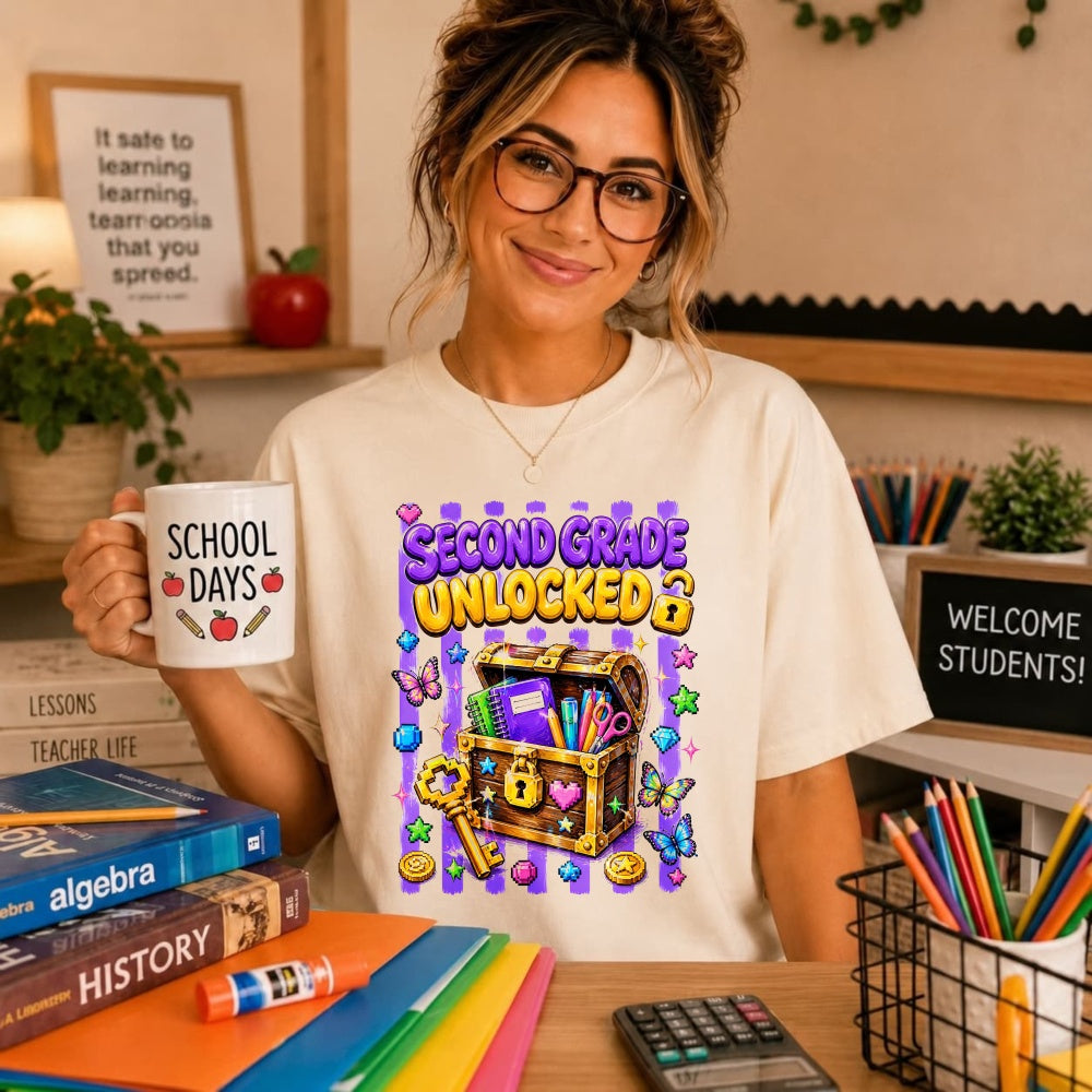 Cute Second Grade Unlocked Treasure Chest Classic T-Shirt