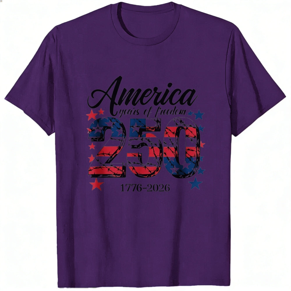 Patriotic American Flag Design Classic T-Shirt 250 Years Of Freedom 1776 2026