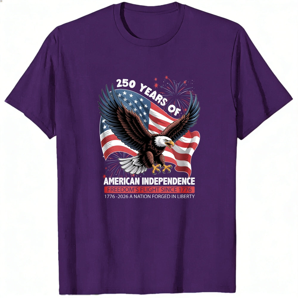Patriotic Eagle American Flag Classic T-Shirt 250 Years Of American Independence Freedom S Flight Since 1776