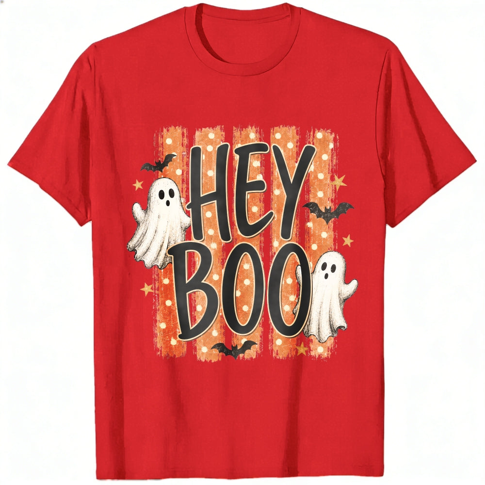 Cute Halloween Ghost Bat Hey Boo Classic T-Shirt