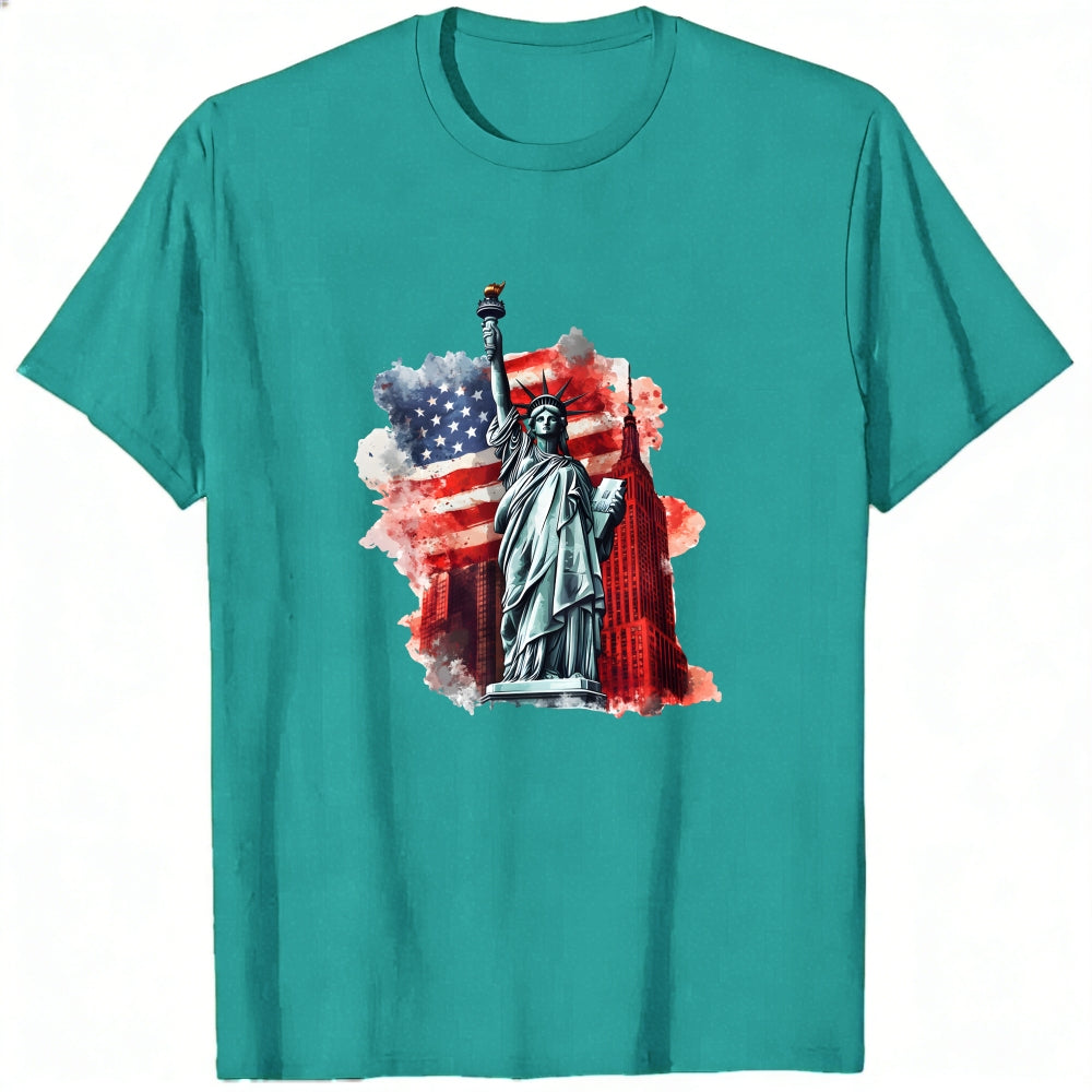 American Flag Statue Of Liberty Classic T-Shirt