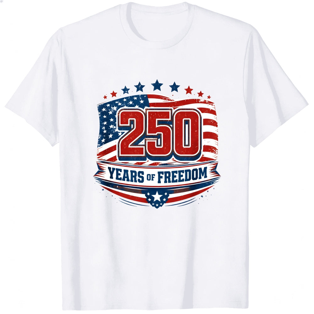 Patriotic American Flag Design Classic T-Shirt 250 Years Of Freedom