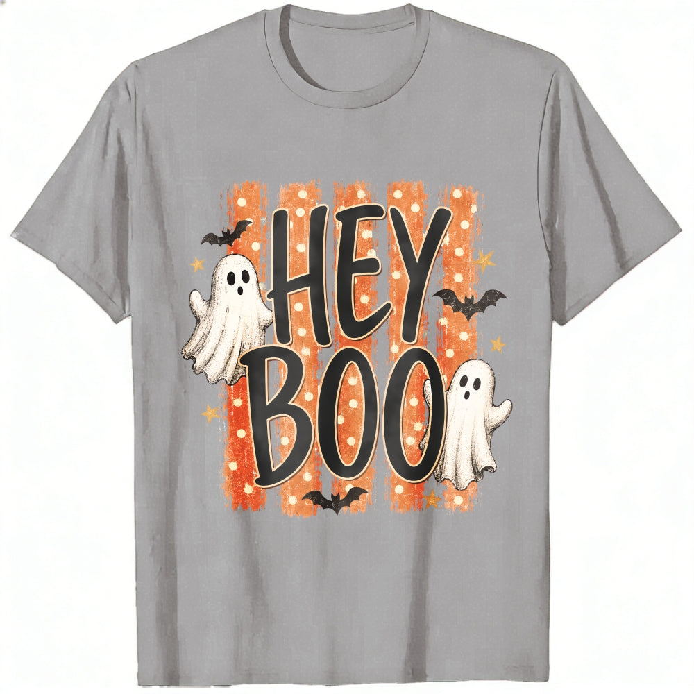 Cute Halloween Ghost Bat Hey Boo Classic T-Shirt