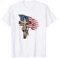 American Flag Cross Hand Classic T-Shirt
