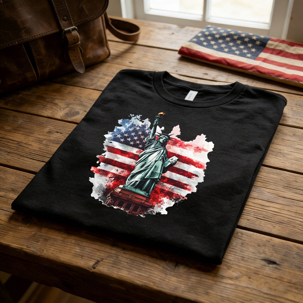 American Flag Statue Of Liberty Classic T-Shirt