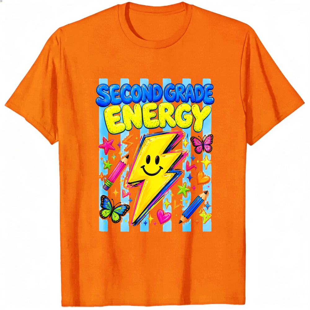 Cute Second Grade Energy Lightning Bolt Classic T-Shirt