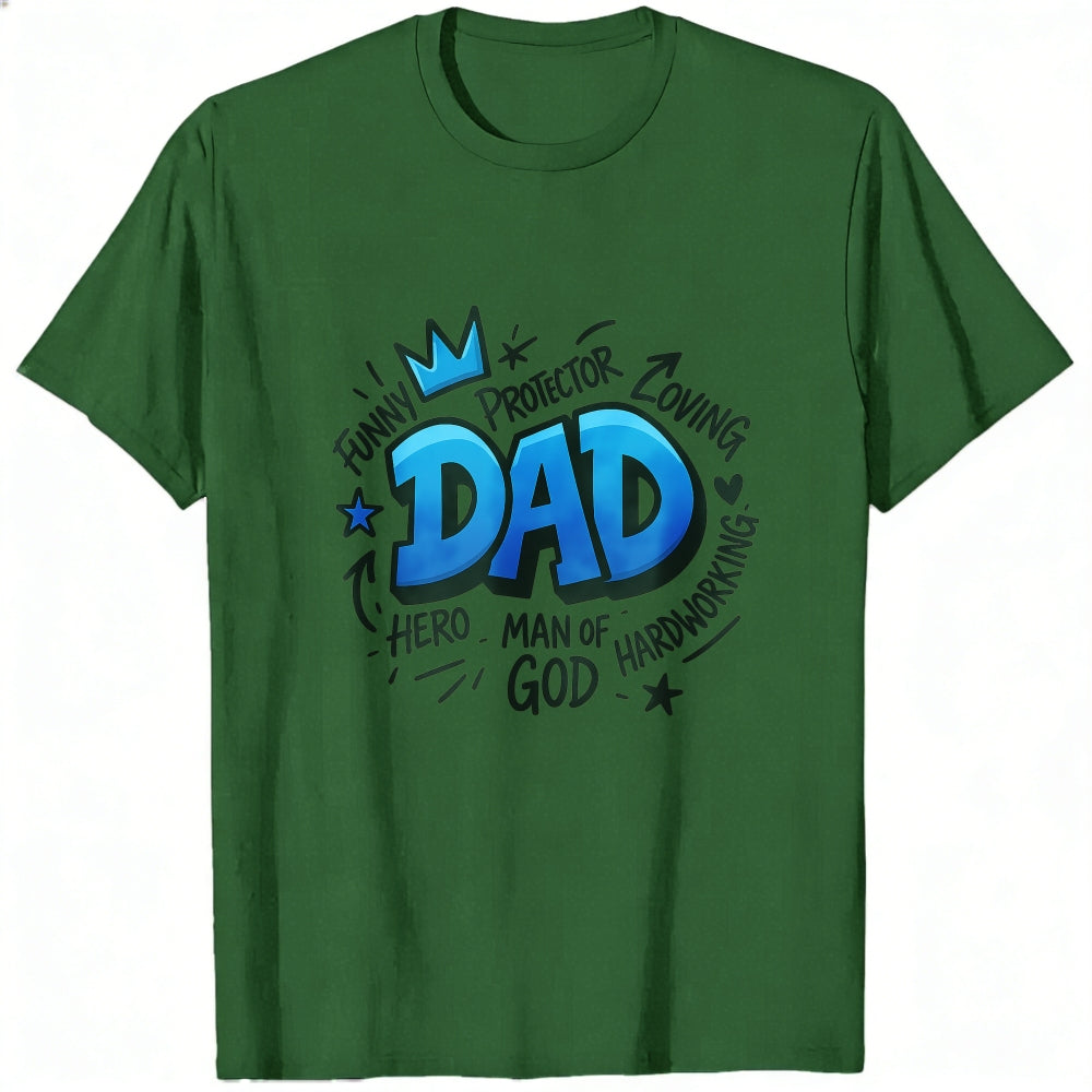 Funny Protector Loving Dad Hero Man Of God Hardworking Classic T-Shirt