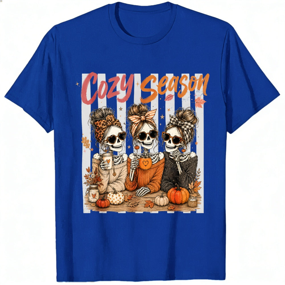 Cozy Autumn Skeletons Girls Pumpkin Spice Classic T-Shirt