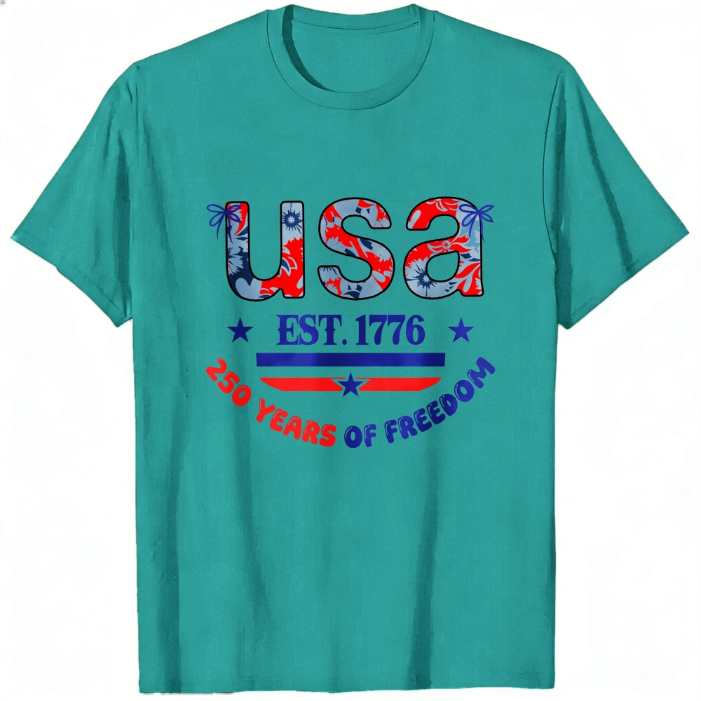 Patriotic Usa Flag Design Classic T-Shirt 250 Years Of Freedom Celebration
