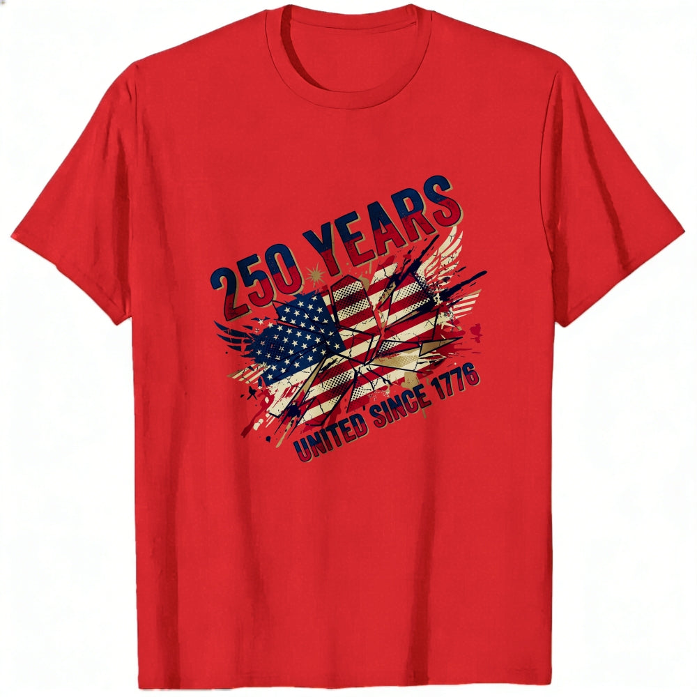 Patriotic American Flag Design Classic T-Shirt 250 Years United Since 1776